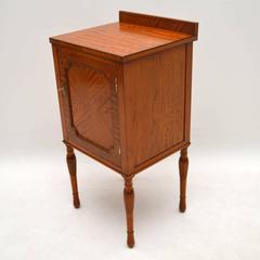 Antique Inlaid Satinwood Side or Bedside Cabinet