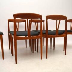 Set of Six Danish Teak Retro Dining Chairs, Vintage, 1960s