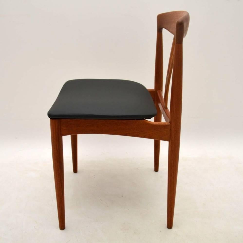 Set of Six Danish Teak Retro Dining Chairs, Vintage, 1960s 3