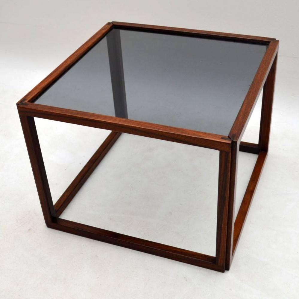 Danish Retro Rosewood Cube Coffee Table by Kai Kristiansen Vintage 1960s In Excellent Condition In London, GB