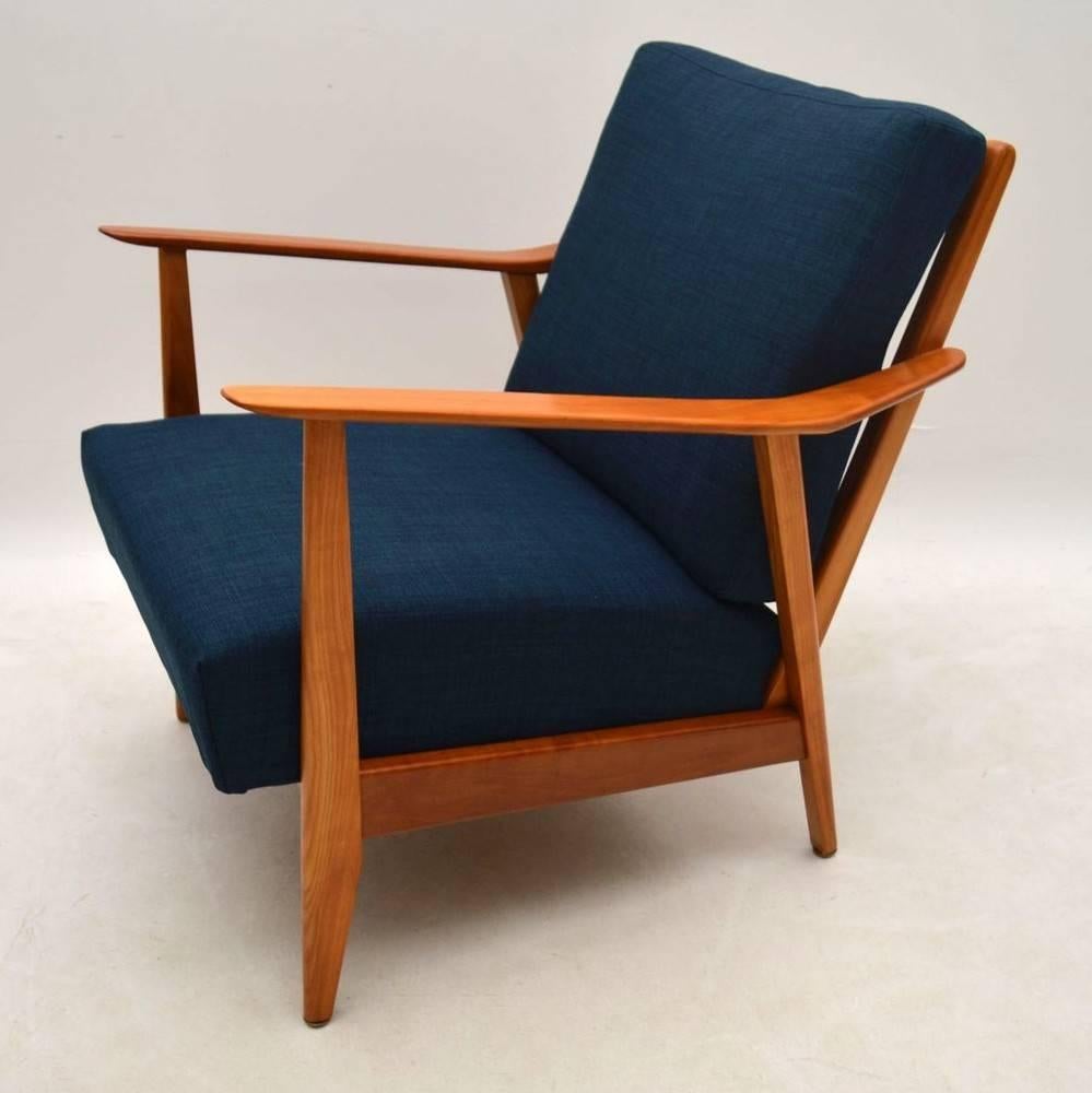 Retro Cherrywood Armchair Vintage, 1950s In Excellent Condition In London, GB