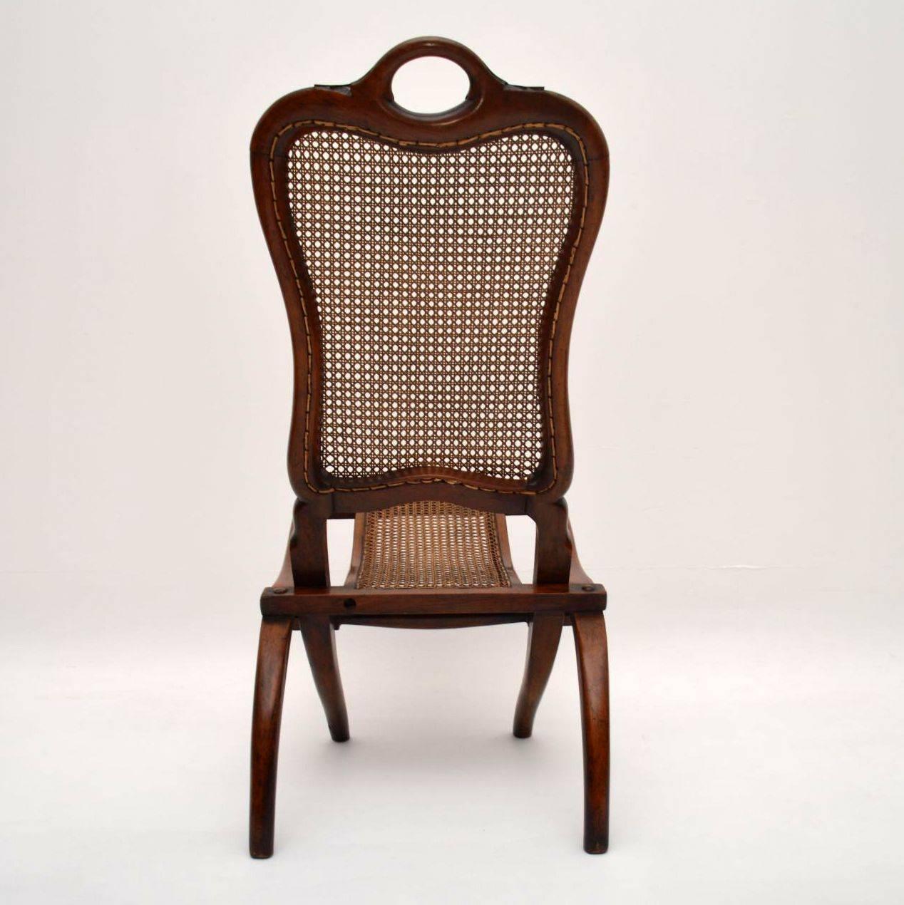 Mid-19th Century Antique Victorian Mahogany Folding Chair