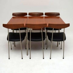 Retro Stag Teak Dining Table and Six Chairs by John & Sylvia Reid