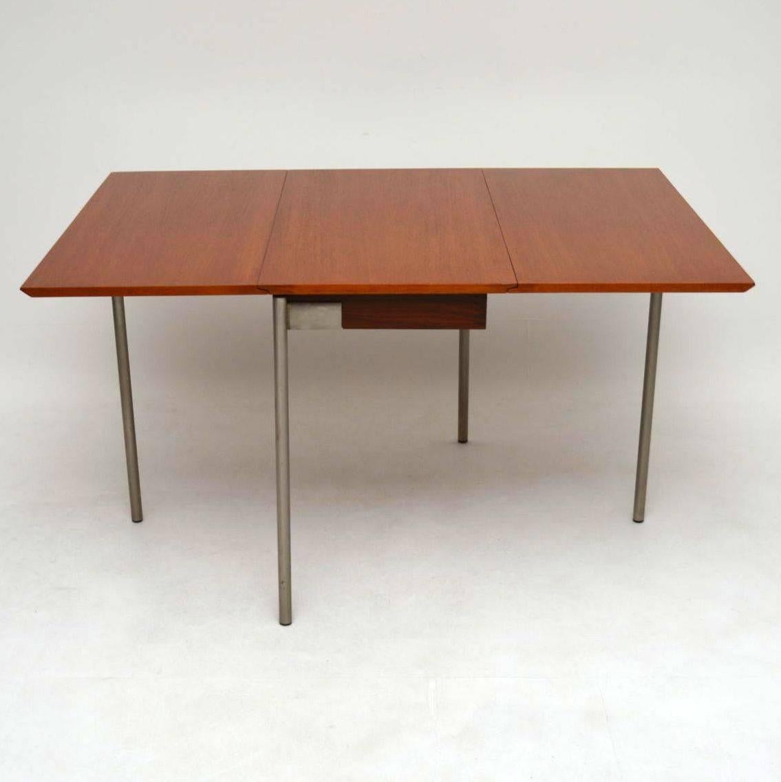 Retro Stag Teak Dining Table and Six Chairs by John & Sylvia Reid In Excellent Condition In London, GB