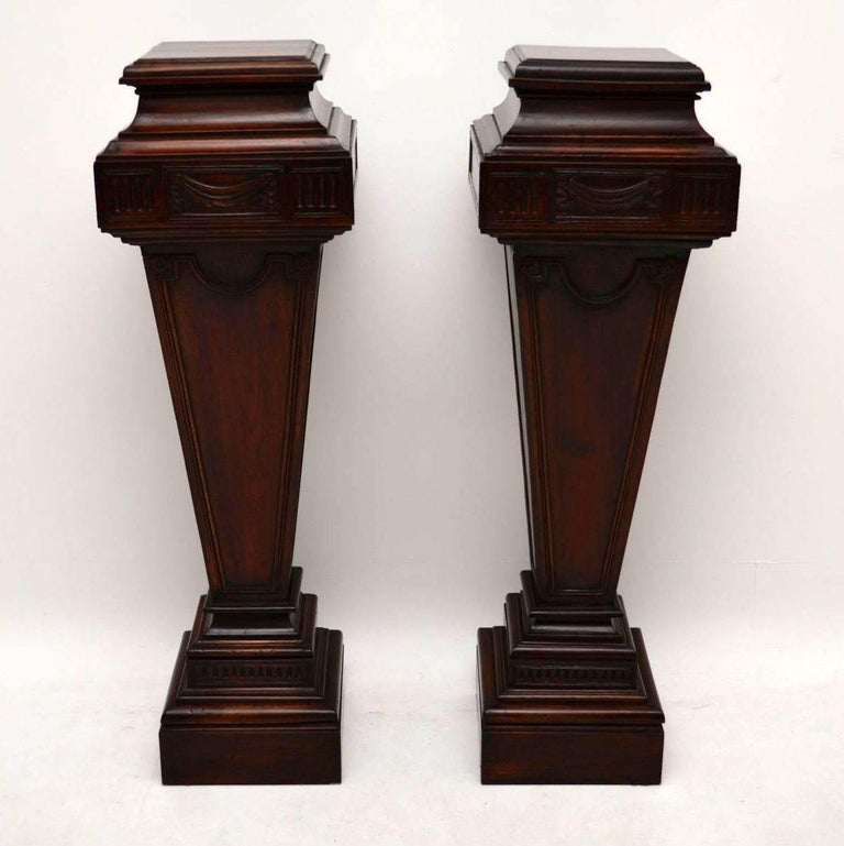 Antique Mahogany Columns – Pedestals at 1stDibs