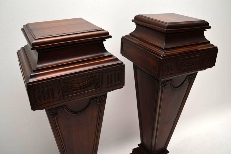 Antique Mahogany Columns – Pedestals at 1stDibs
