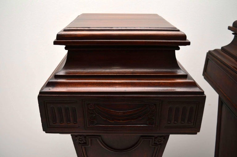 Antique Mahogany Columns – Pedestals at 1stDibs