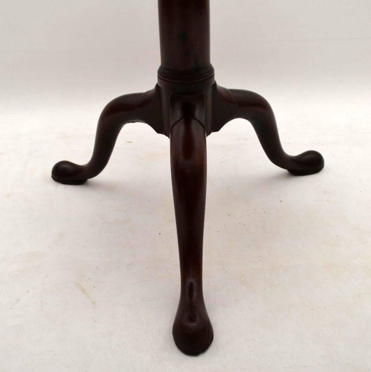 Antique George III Mahogany Birdcage Tripod Table In Excellent Condition In London, GB