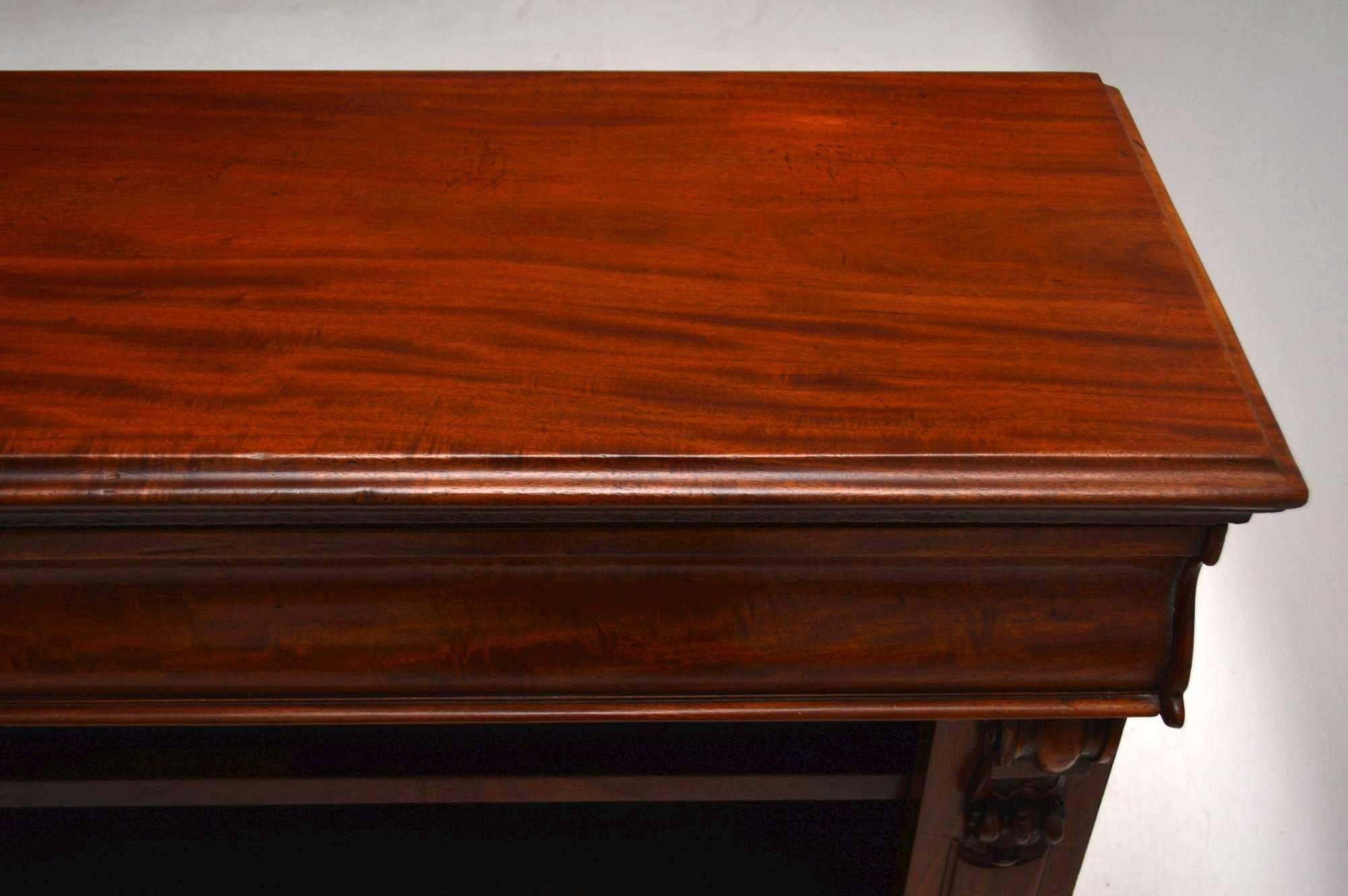 Antique Mahogany Open Bookcase Cabinet 4