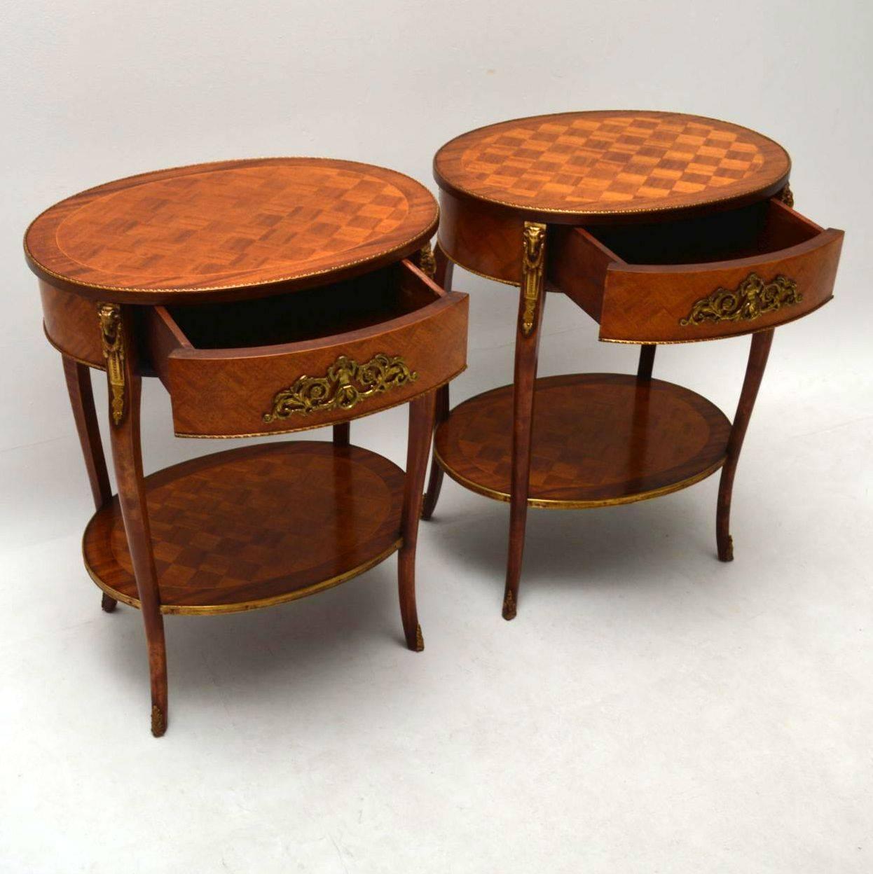 Pair of Antique French Parquetry Top Tables In Excellent Condition In London, GB