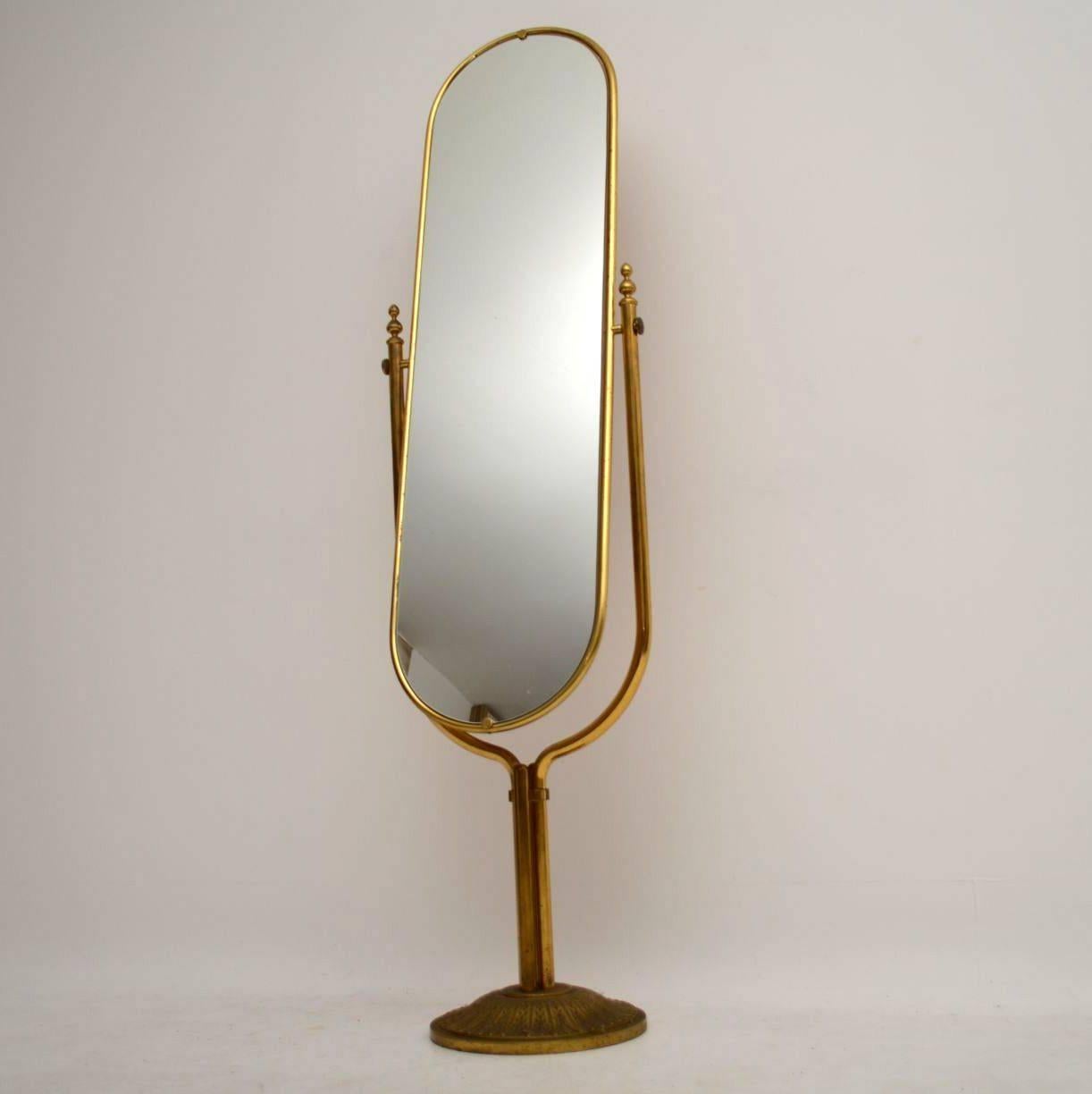 1950s Vintage Italian Brass Cheval Mirror at 1stDibs vintage brass