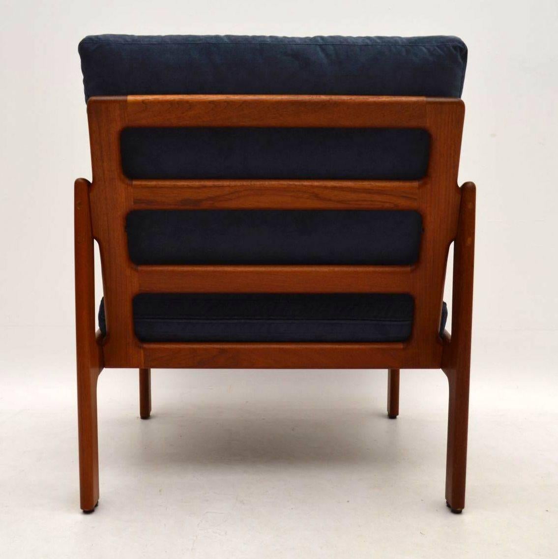 1960s Danish Teak Vintage Armchair by Illum Wikkelso for Niels Eilersen 4