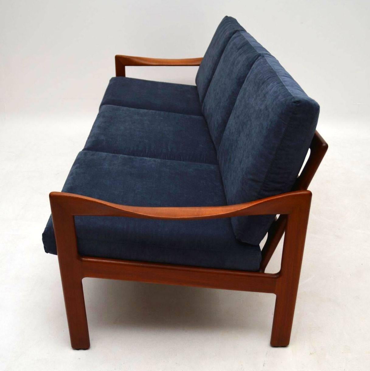 Mid-Century Modern 1960s Danish Teak Vintage Sofa by Illum Wikkelsø for Niels Eilersen