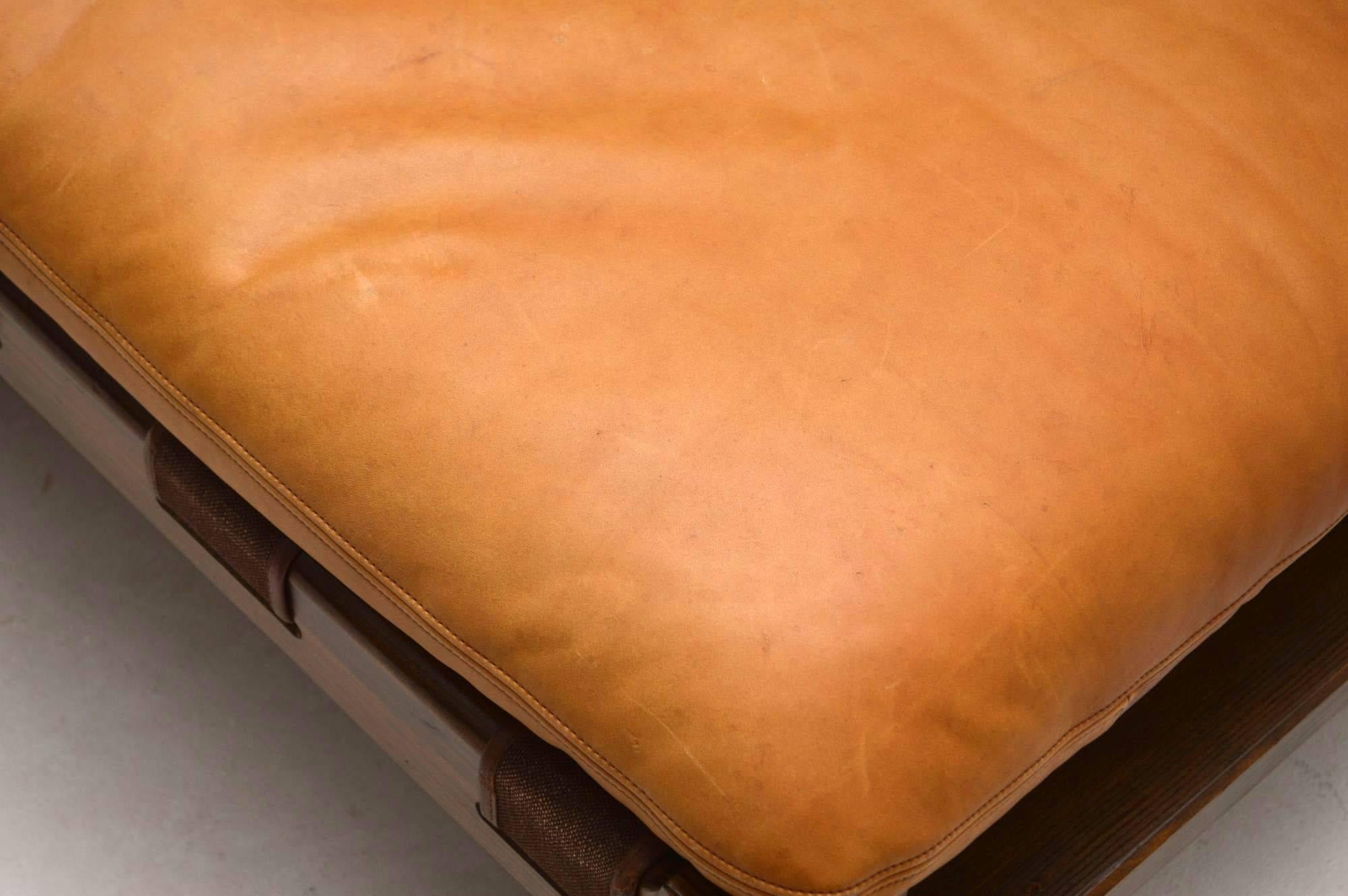 1960s Danish Leather Modular Sofa 4