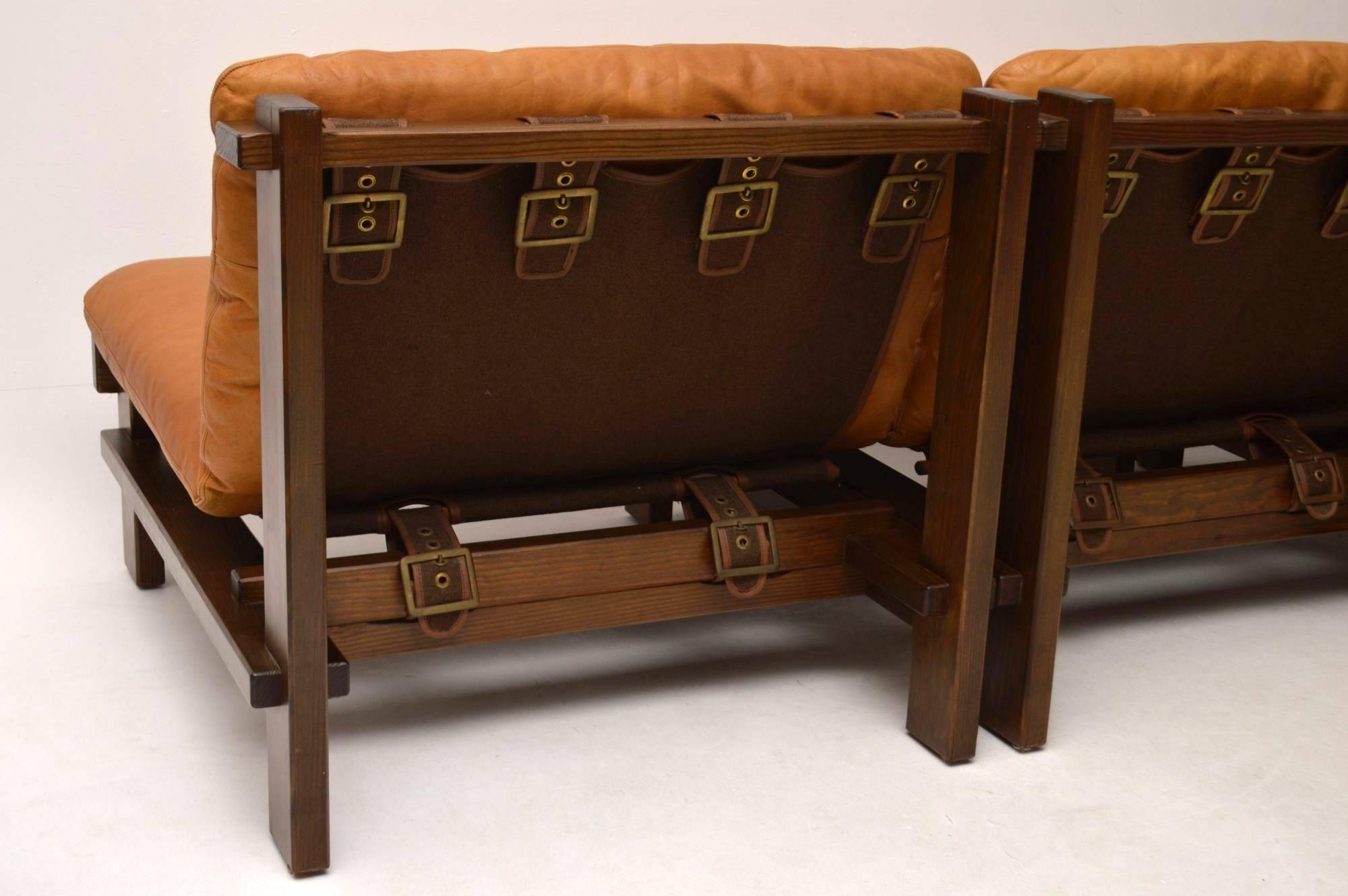 1960s Danish Leather Modular Sofa 2