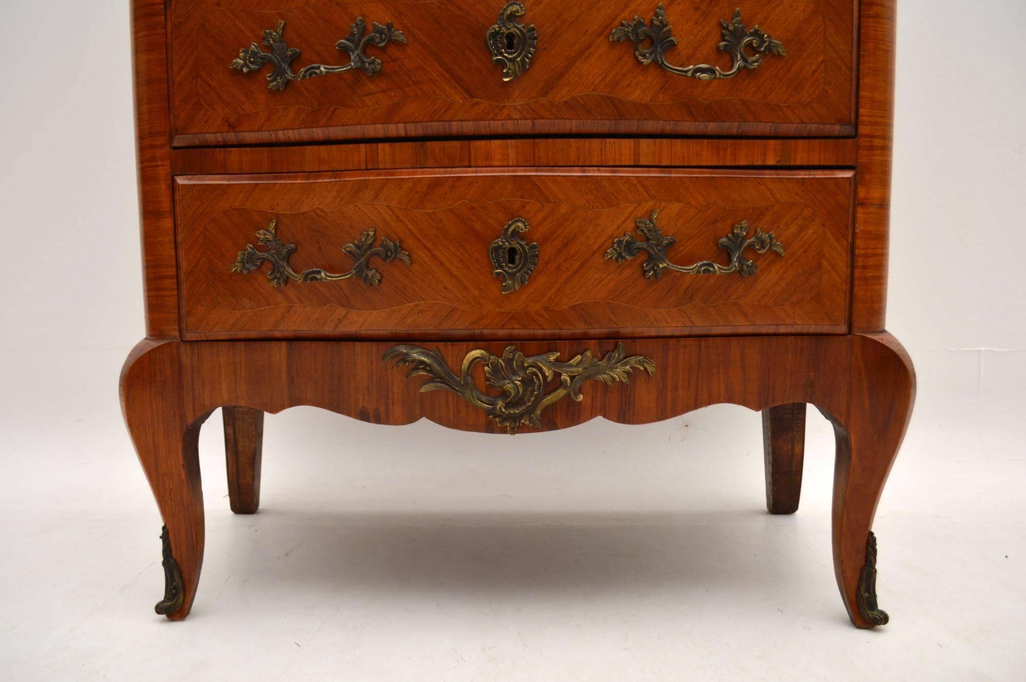 Tall Antique French Marble-Top Chest of Drawers 4
