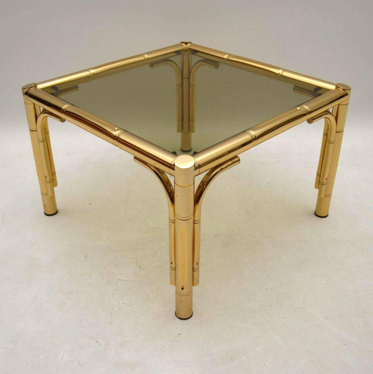Pair of 1970s Vintage Brass Side Tables 2