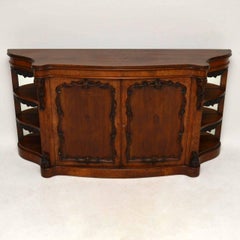 Antique Victorian Walnut Sideboard Credenza
