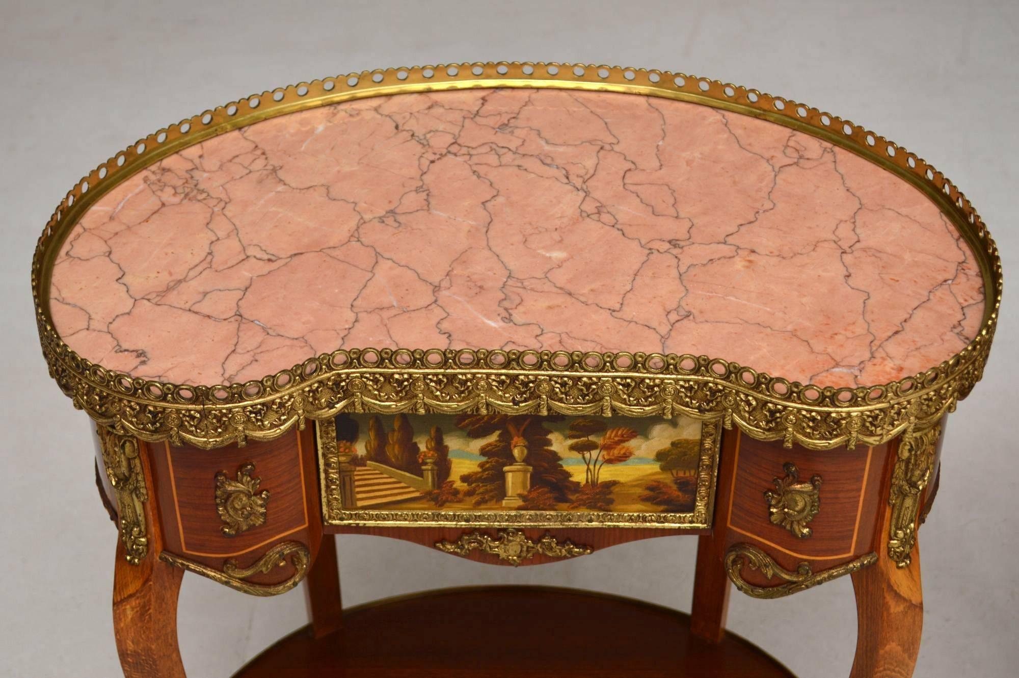 Pair of Antique French Style Marble-Top Side Tables 5