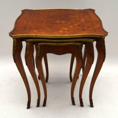 Antique French Parquetry Nest of Tables