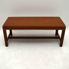 Antique Mahogany Military Campaign Coffee Table