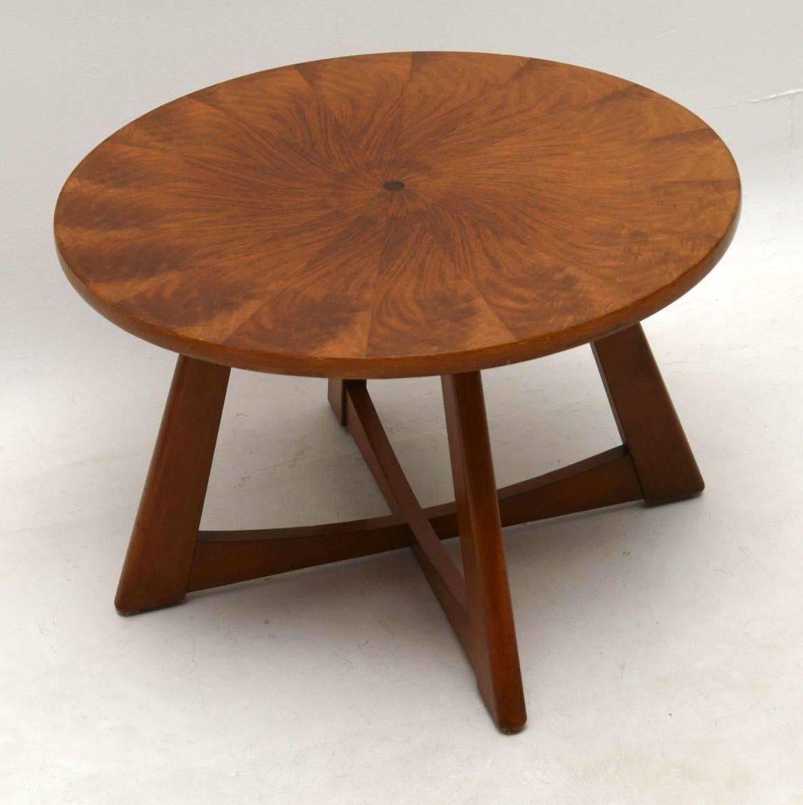 Mid-Century Modern 1950s Vintage Walnut Coffee Table