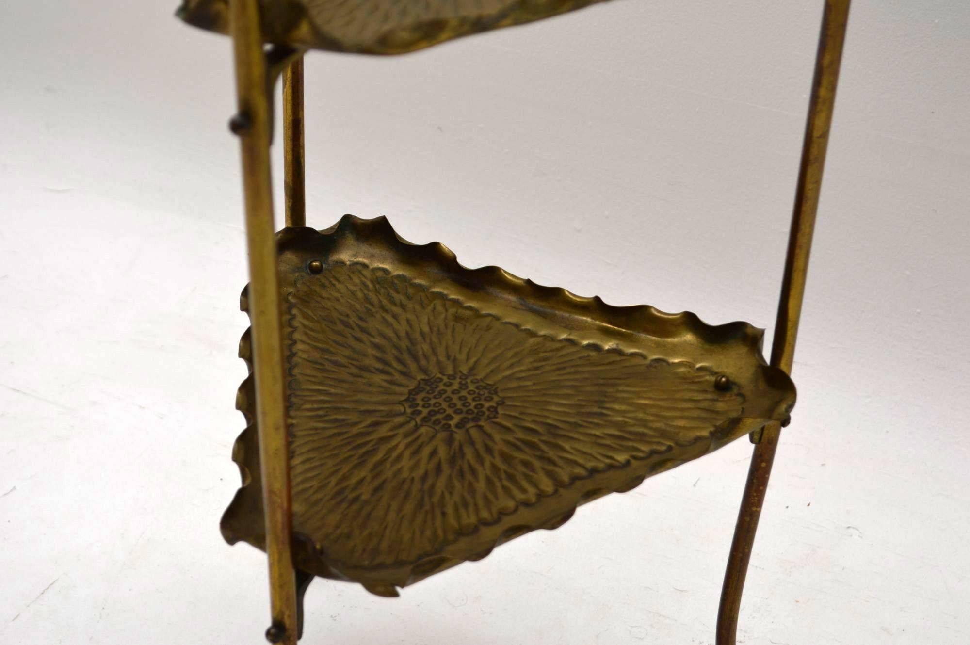 Late 19th Century Antique Brass Cake Stand by Samuel Heath & Sons