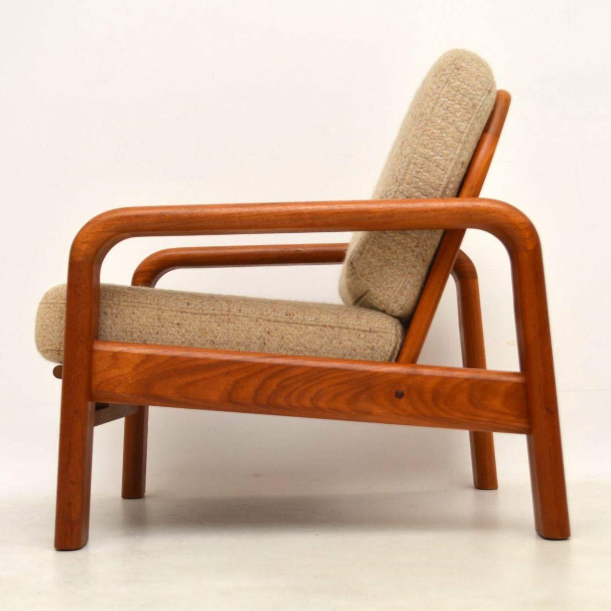 Mid-Century Modern 1960s Pair of Vintage Danish Teak Armchairs