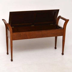Antique Edwardian Mahogany Piano Duet Stool