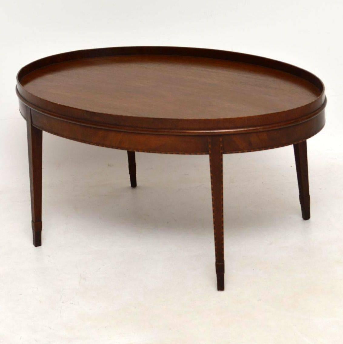antique inlaid coffee table