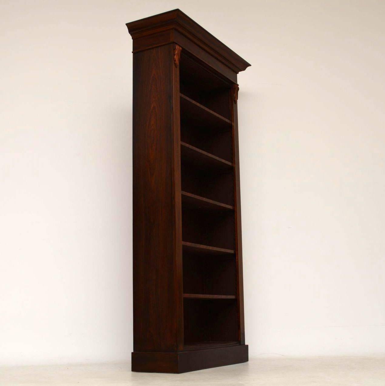 Antique Bespoke Victorian Style Mahogany Open Bookcase In Excellent Condition In London, GB
