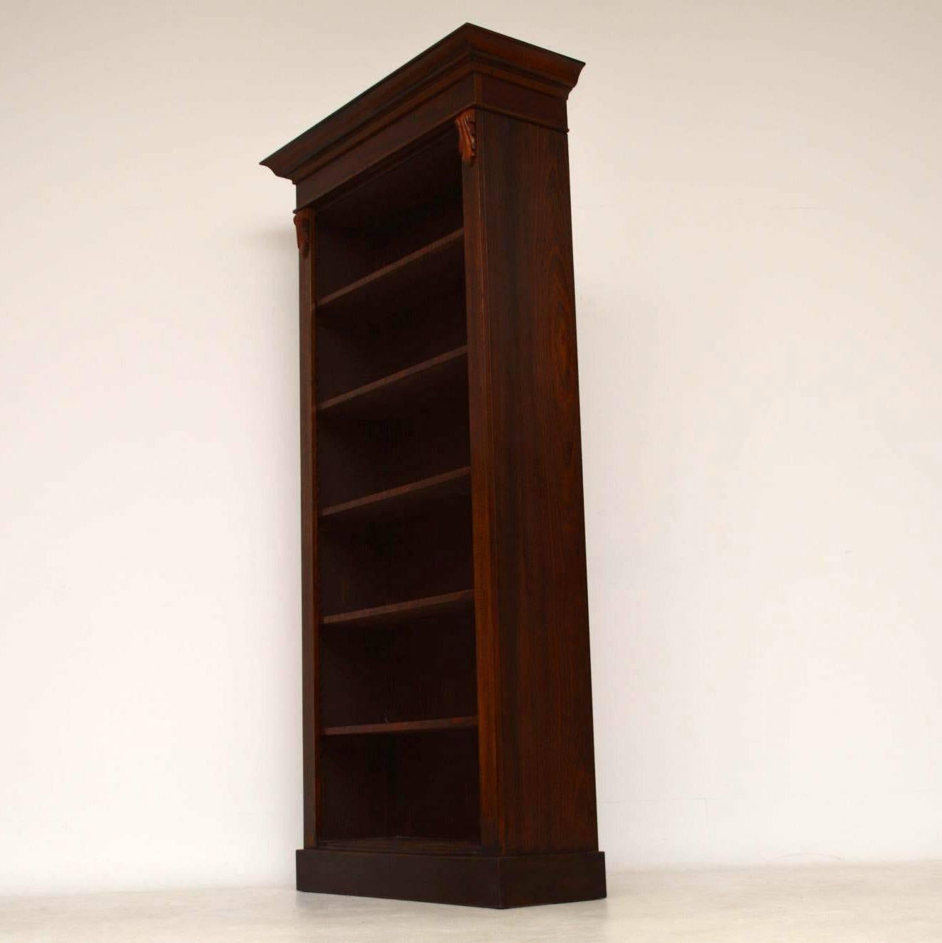 Contemporary Antique Bespoke Victorian Style Mahogany Open Bookcase