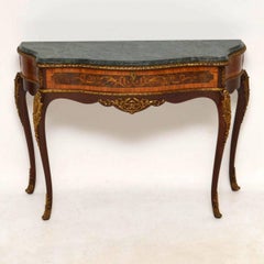 Antique French Marble-Top Ormolu Mounted Console Table