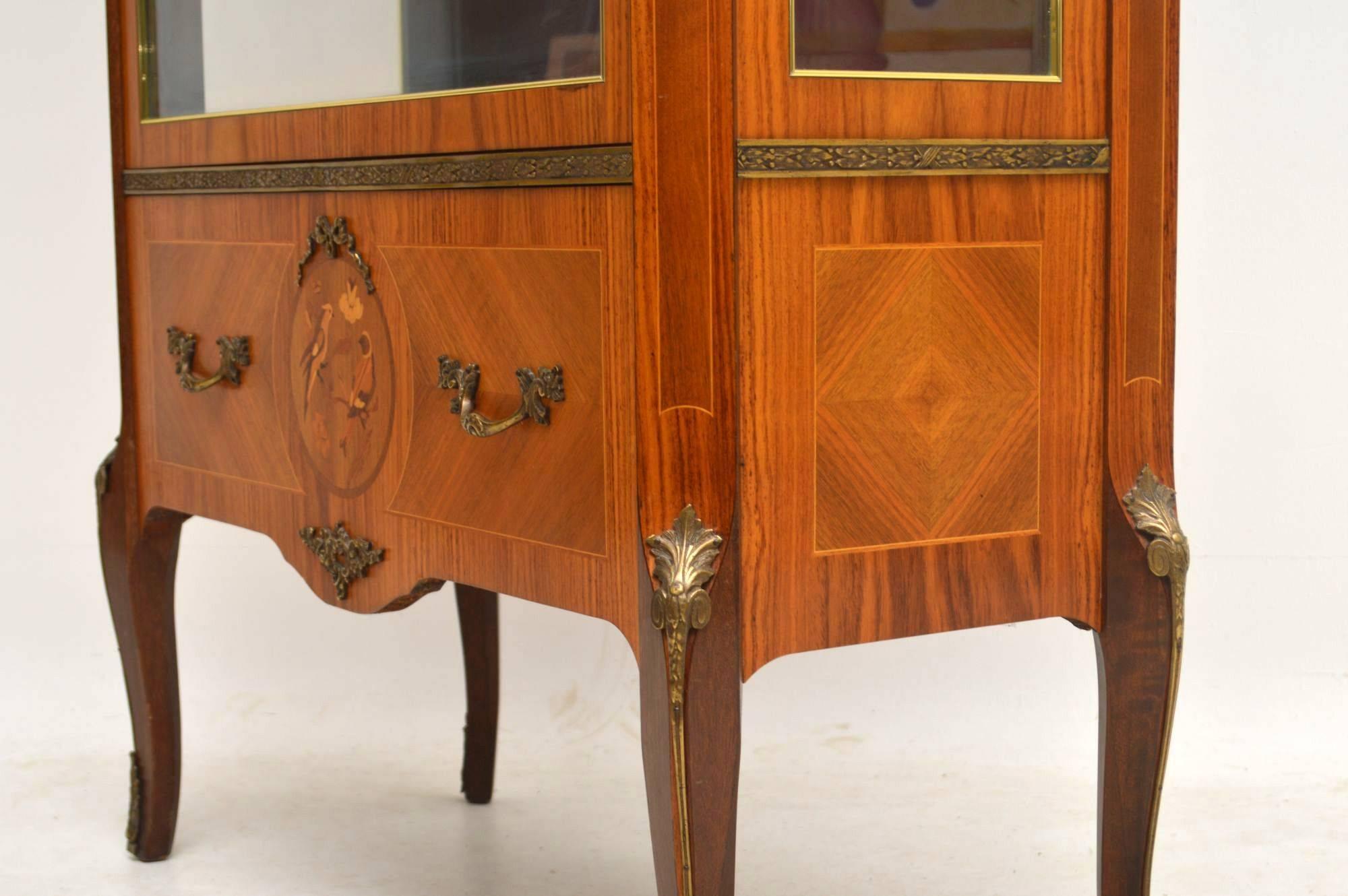 Antique Swedish Kingwood Display Cabinet 3
