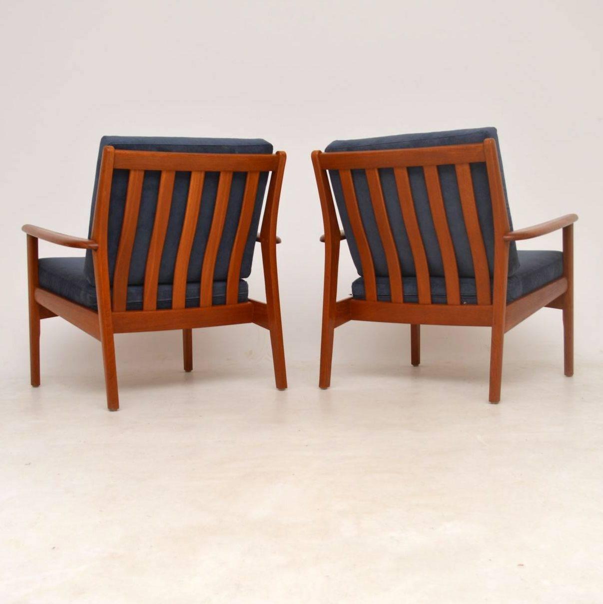 1960s Pair of Swedish Teak Vintage Armchairs 3