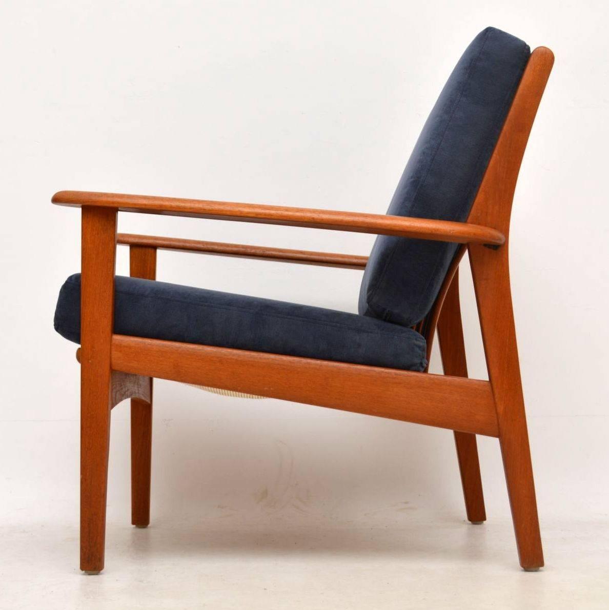 Mid-Century Modern 1960s Pair of Swedish Teak Vintage Armchairs