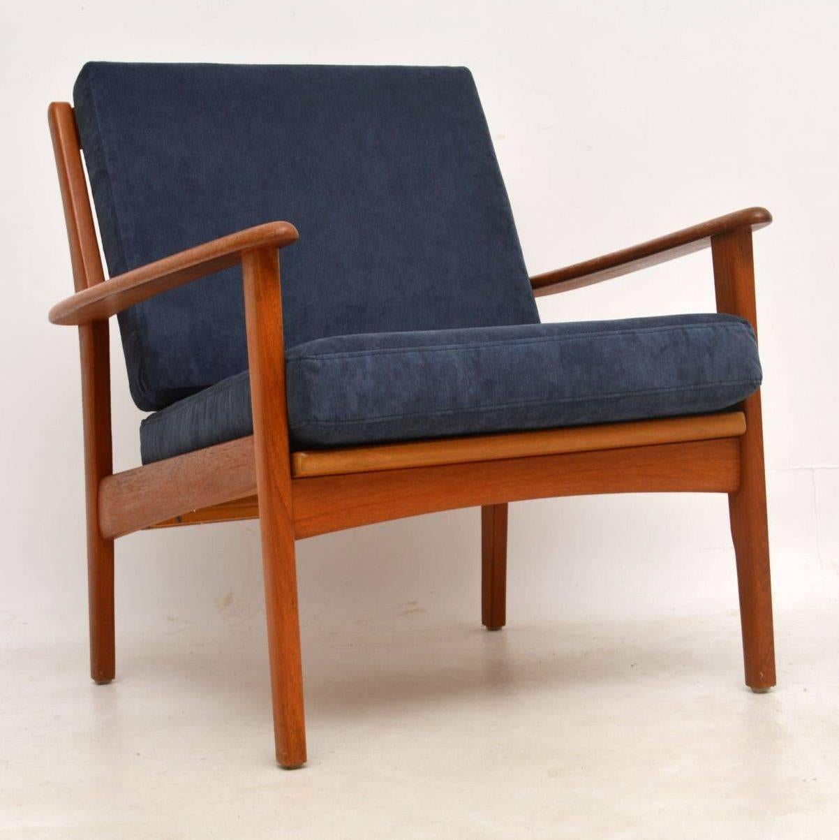 English 1960s Pair of Swedish Teak Vintage Armchairs
