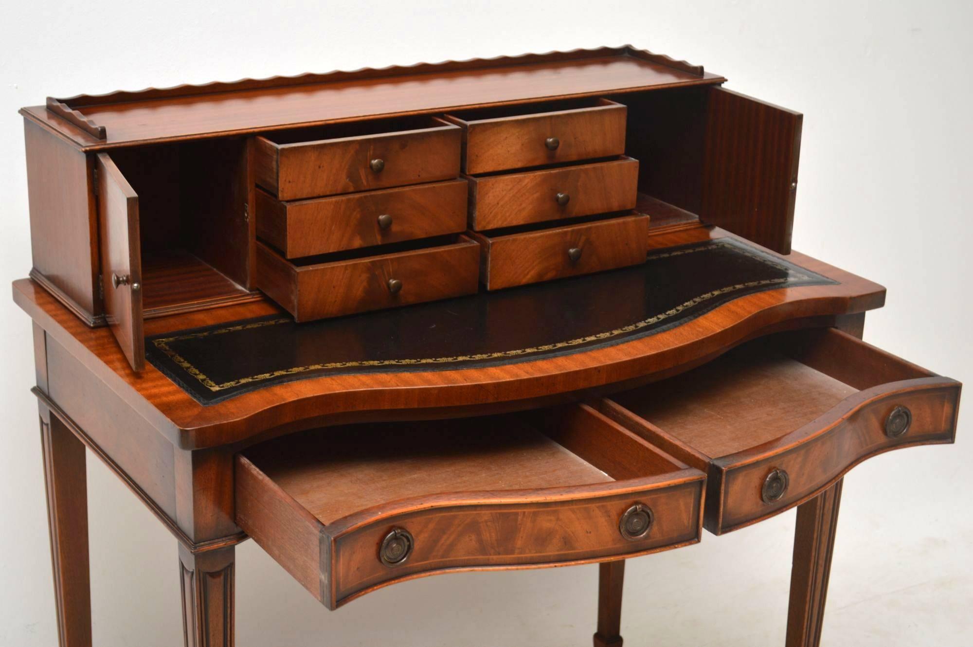 Sheraton Antique Mahogany Desk or Writing Table