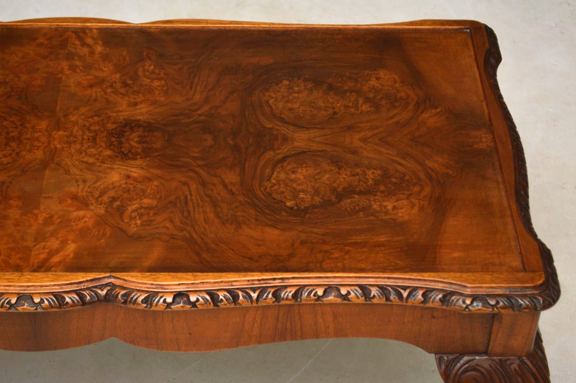 Antique Burr Walnut Coffee Table 2