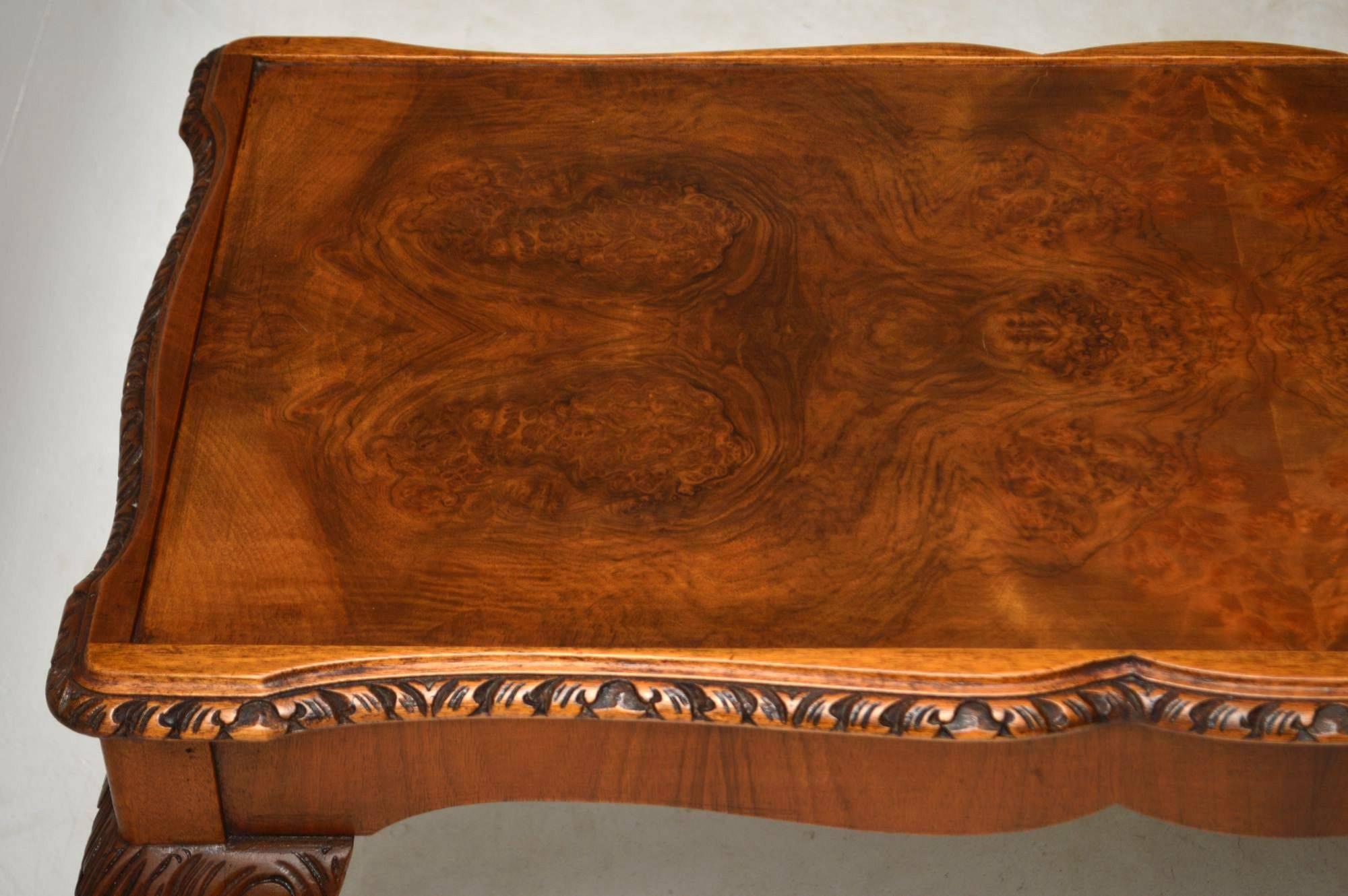 Antique Burr Walnut Coffee Table 1