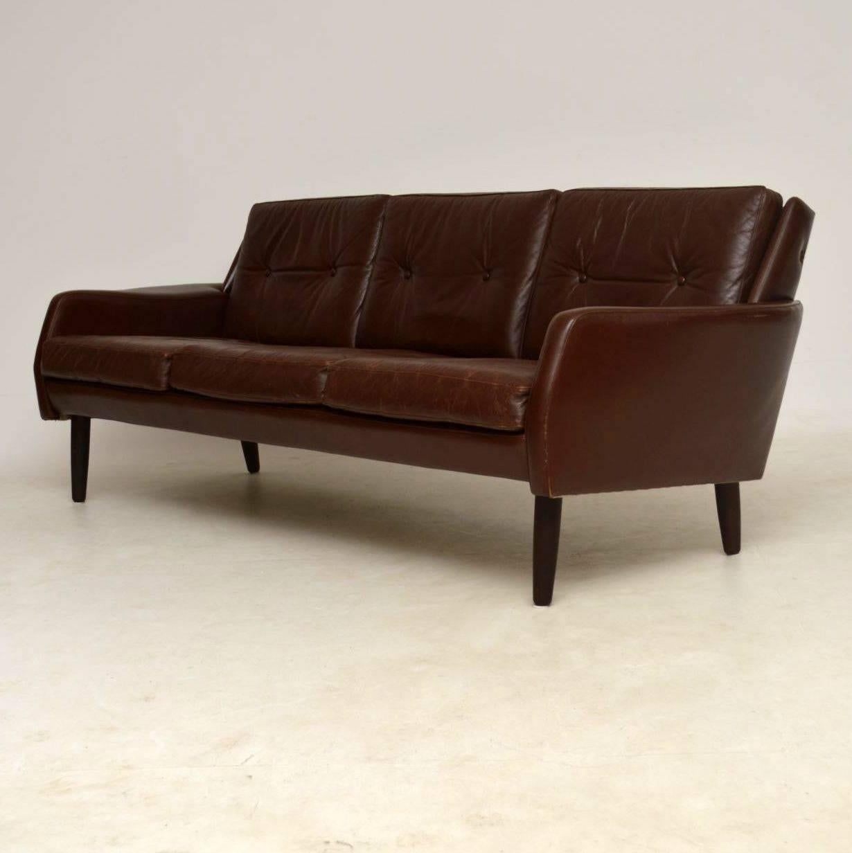 leather danish sofa