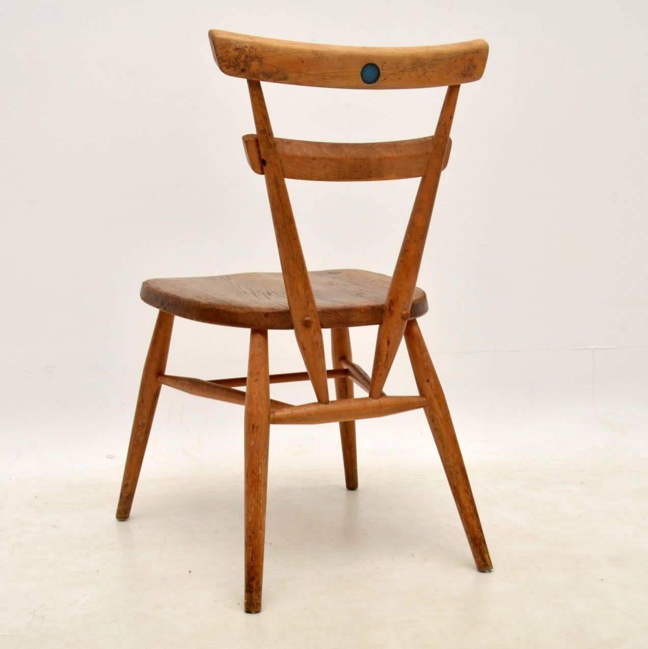 1950s Ercol Blue Dot Childs Dining Chairs, Set of 12 In Fair Condition In London, GB