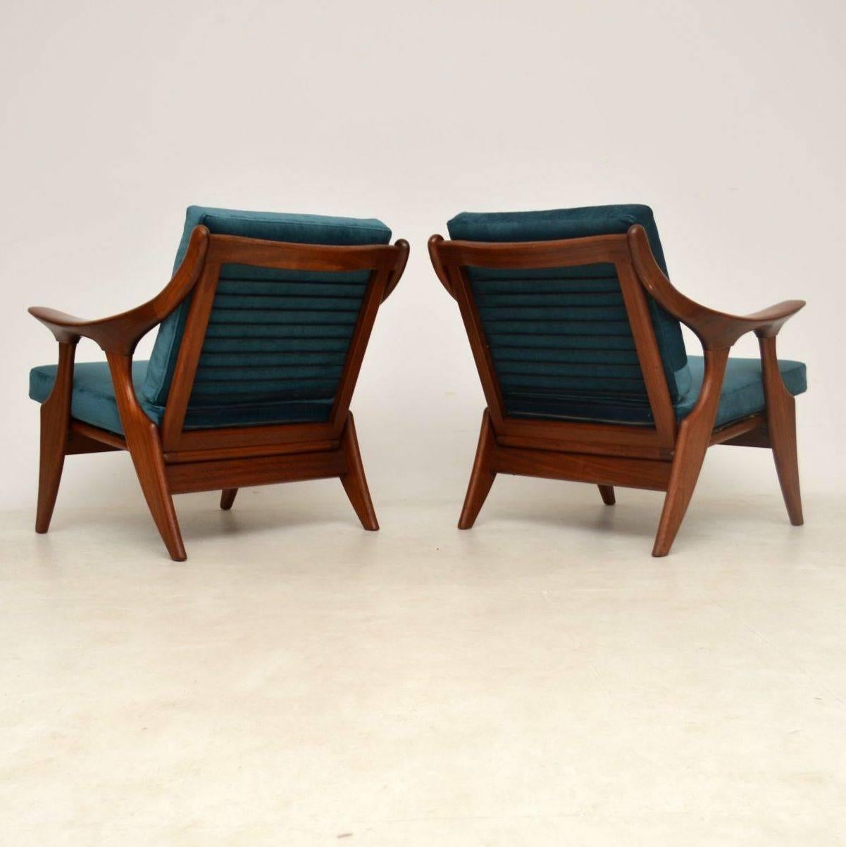 Mid-Century Modern 1960s Pair of Vintage Armchairs by De Ster Gelderland