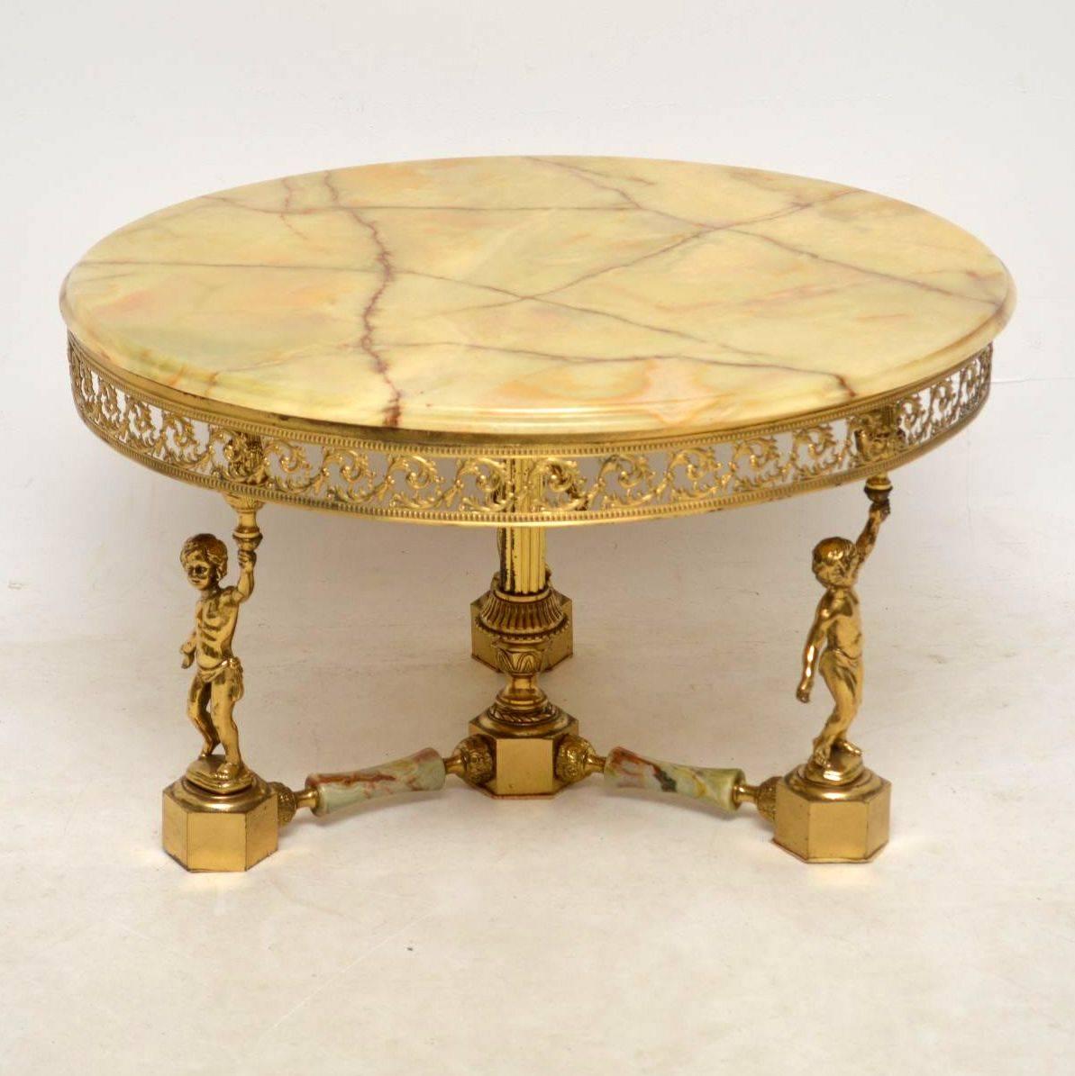 antique onyx coffee table