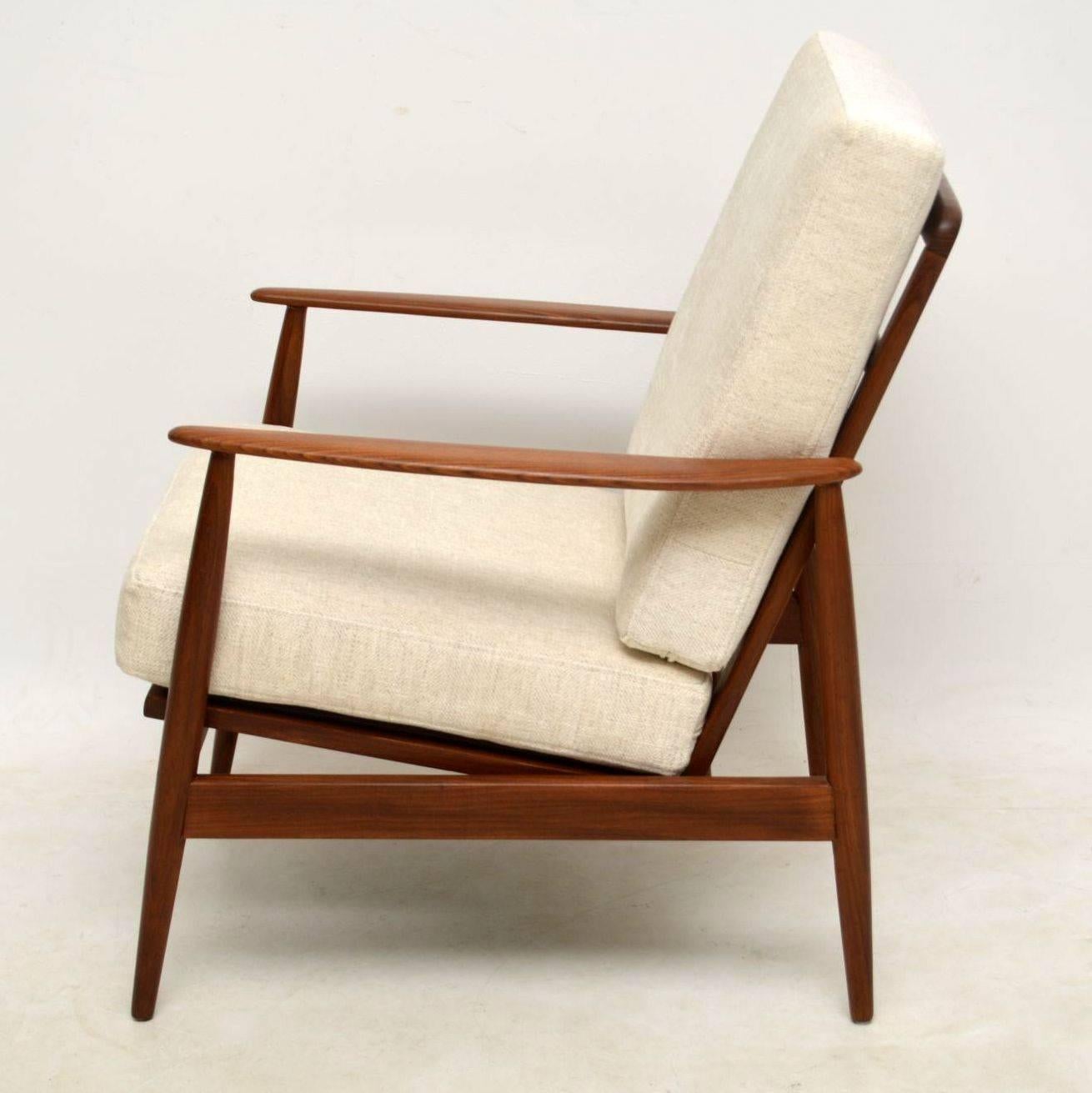 Mid-20th Century 1960s Pair of Vintage Walnut Armchairs