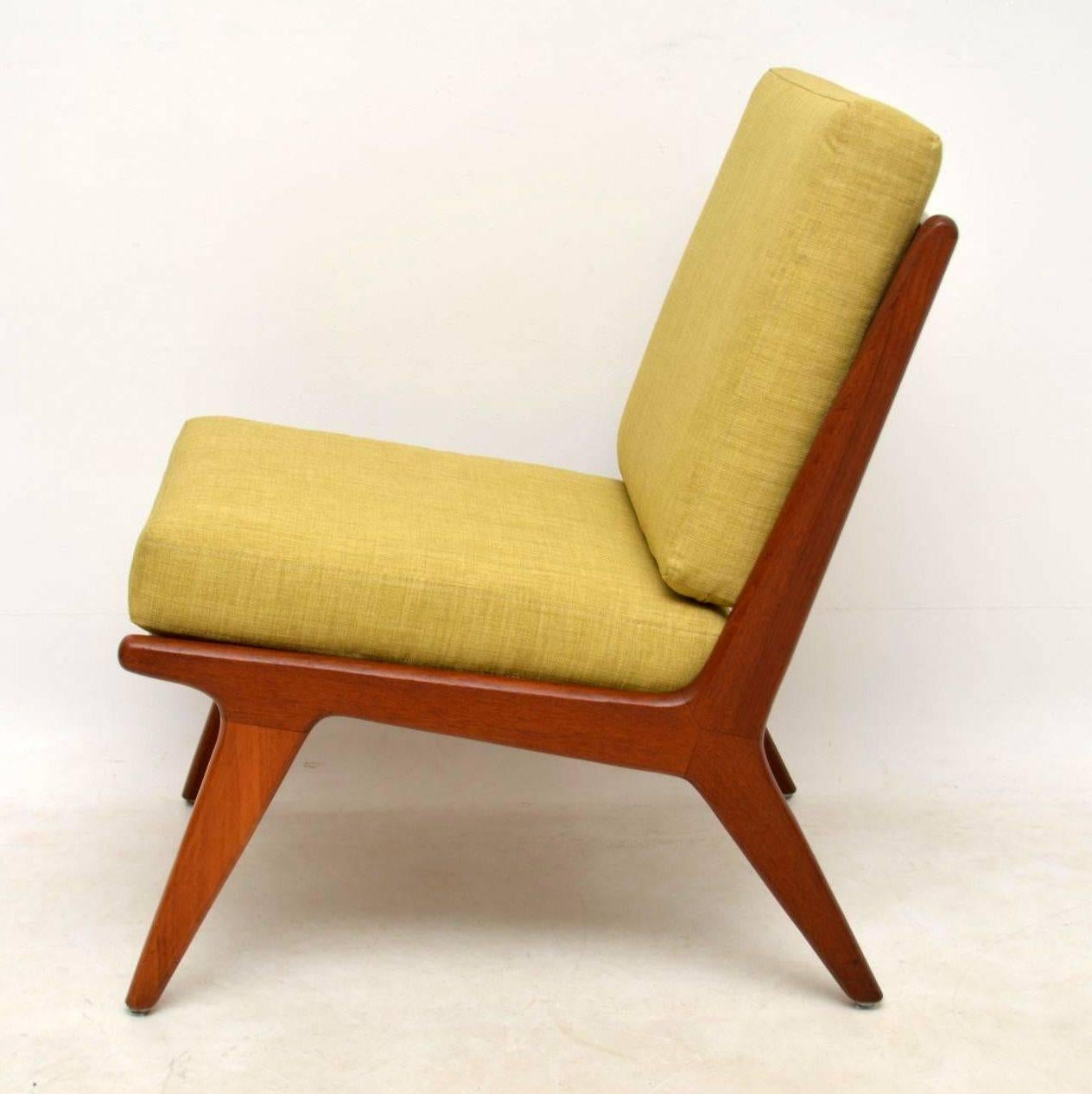 1960s Danish Teak Vintage Slipper Chair In Excellent Condition In London, GB