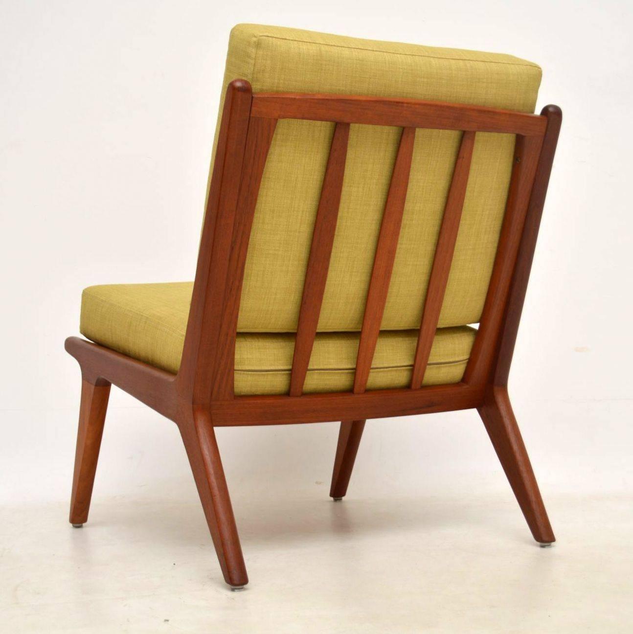1960s Danish Teak Vintage Slipper Chair 2