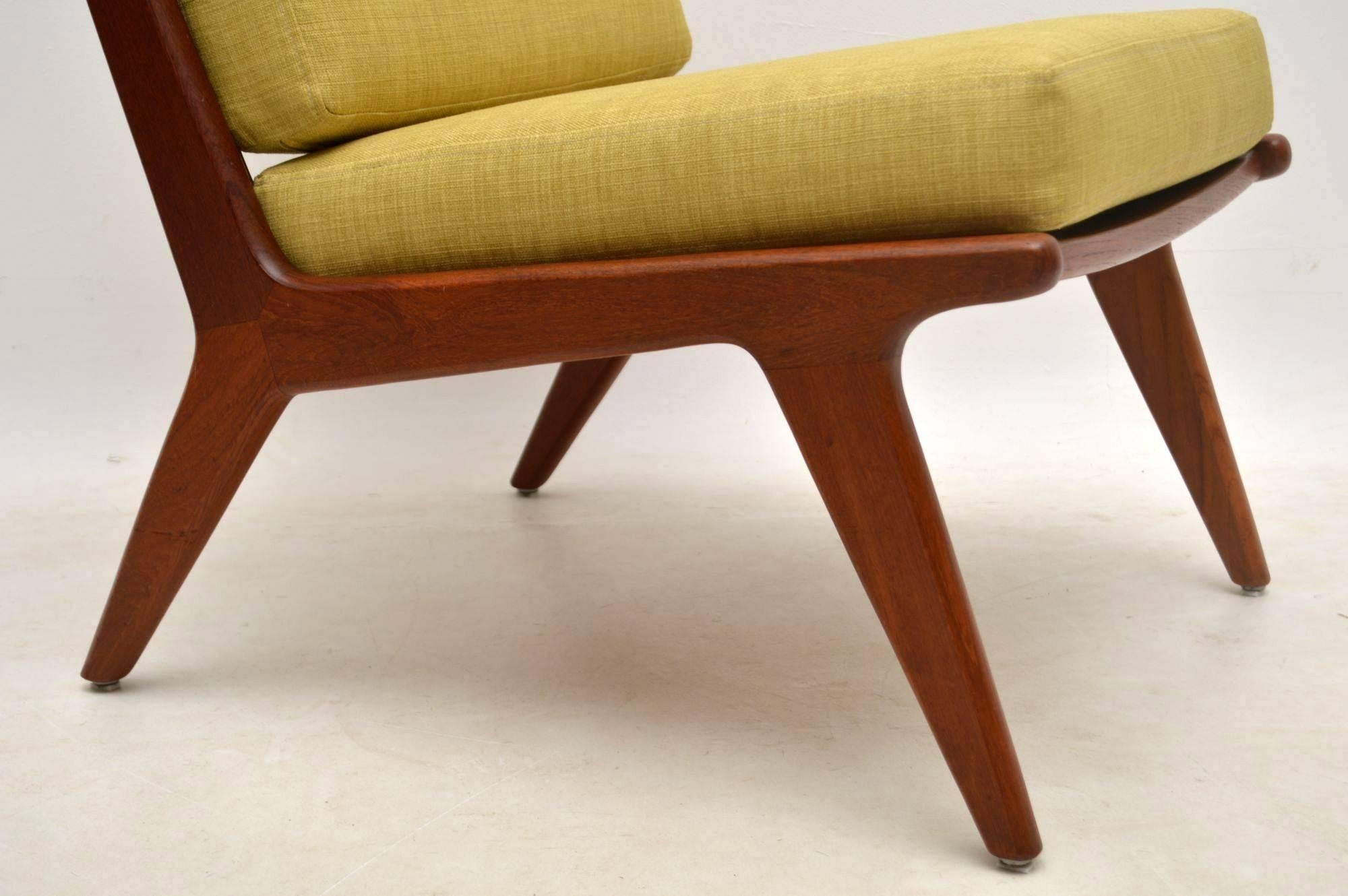 1960s Danish Teak Vintage Slipper Chair 4