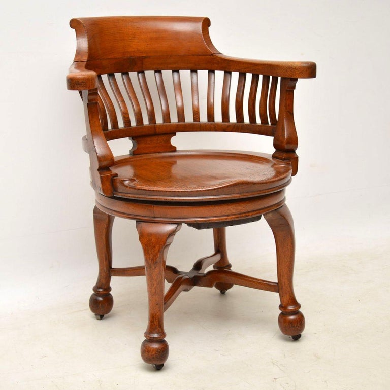 Antique Victorian Swivel Desk Chair For Sale At 1stdibs Strong looking antique Victorian swivel desk chair in good original condition. This piece was actually - Antique Victorian Swivel Desk Chair For Sale At 1stdibs