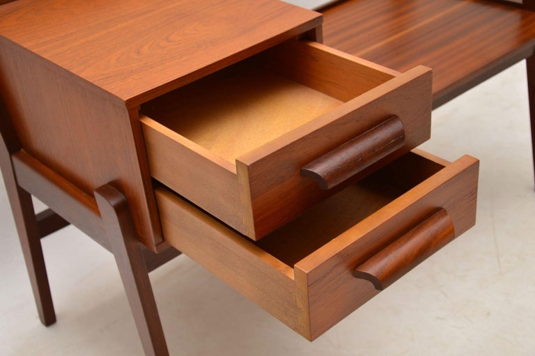 1960s Vintage Teak Entry Bench Telephone Table For At 1stdibs 1960s Vintage Teak Entry Bench Telephone Table For 4